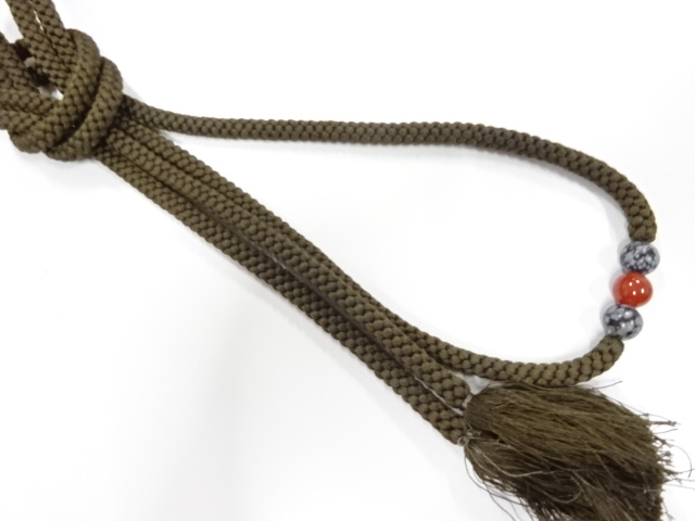 アンティーク　天然石　帯留め